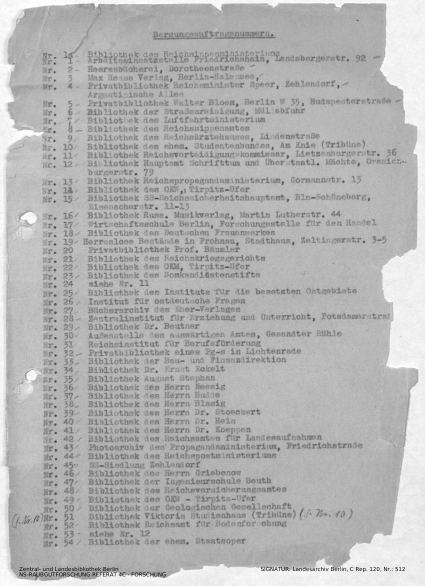 Landesarchiv Berlin, C Rep. 120 Nr. 512, Bl. 1
