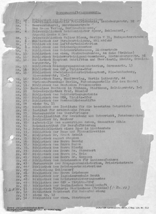 Landesarchiv Berlin, C Rep. 120 Nr. 512, Bl. 1