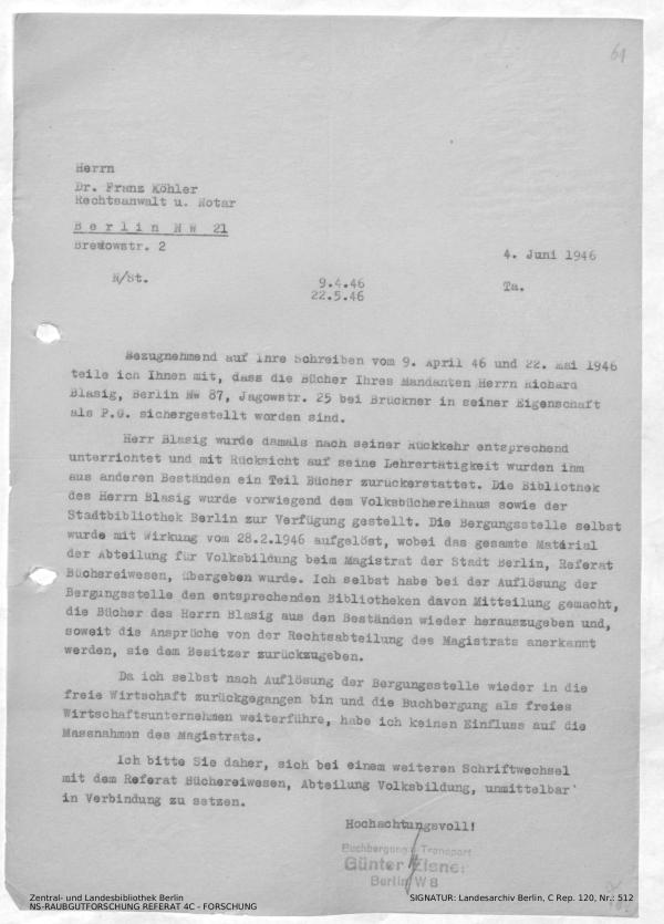 Landesarchiv Berlin, C Rep. 120 Nr. 512, Bl. 61