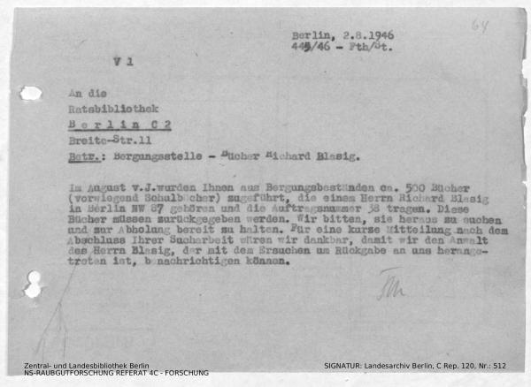 Landesarchiv Berlin, C Rep. 120 Nr. 512, Bl. 64