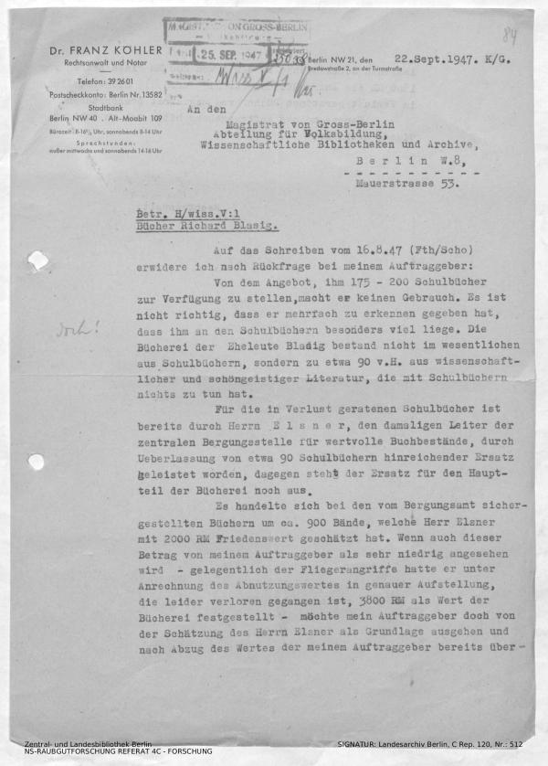 Landesarchiv Berlin, C Rep. 120 Nr. 512, Bl. 84