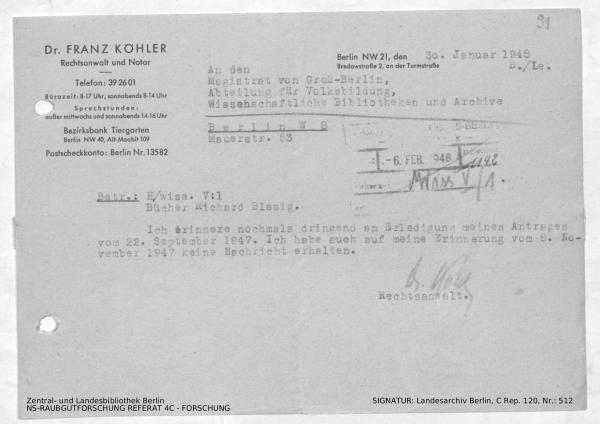 Landesarchiv Berlin, C Rep. 120 Nr. 512, Bl. 91