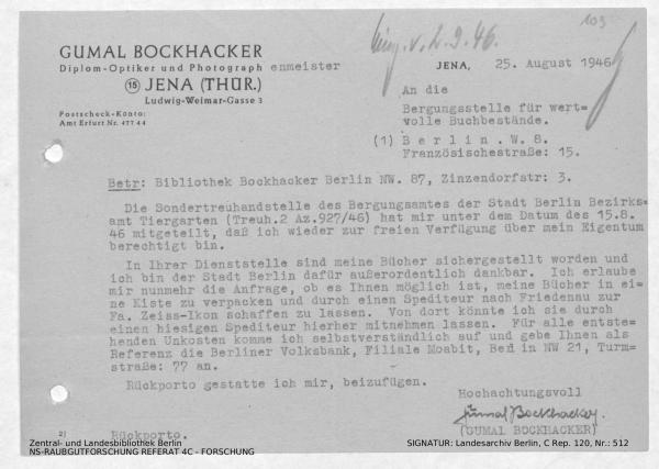 Landesarchiv Berlin, C Rep. 120 Nr. 512, Bl. 109