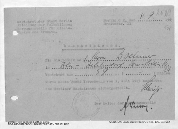 Landesarchiv Berlin, C Rep. 120 Nr. 512, Bl. 138