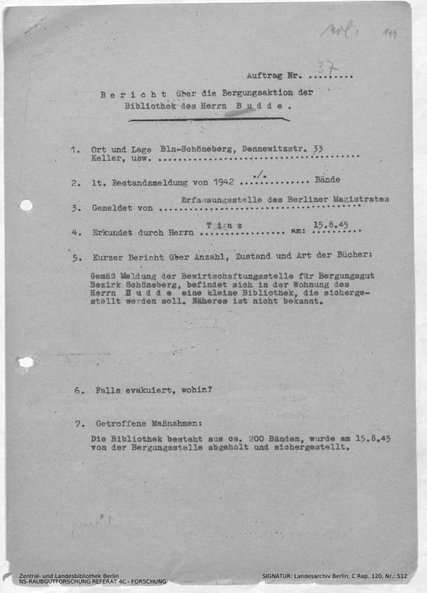 Landesarchiv Berlin, C Rep. 120 Nr. 512, Bl. 149
