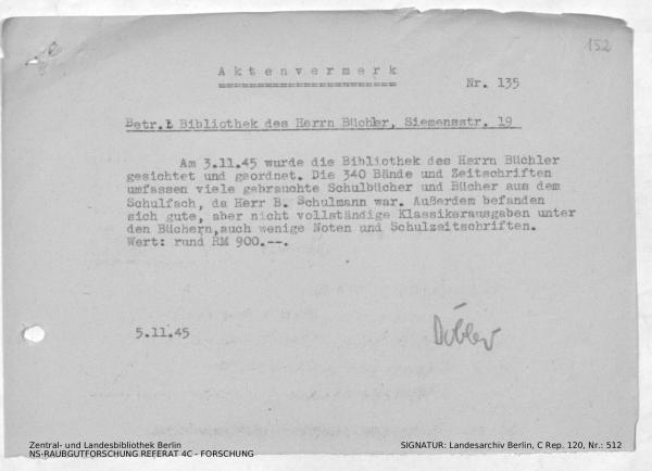 Landesarchiv Berlin, C Rep. 120 Nr. 512, Bl. 152