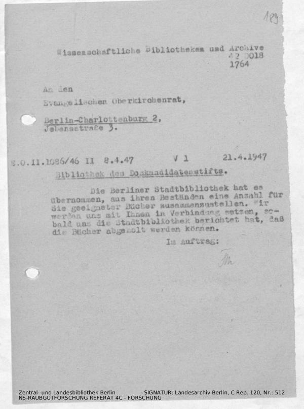 Landesarchiv Berlin, C Rep. 120 Nr. 512, Bl. 189