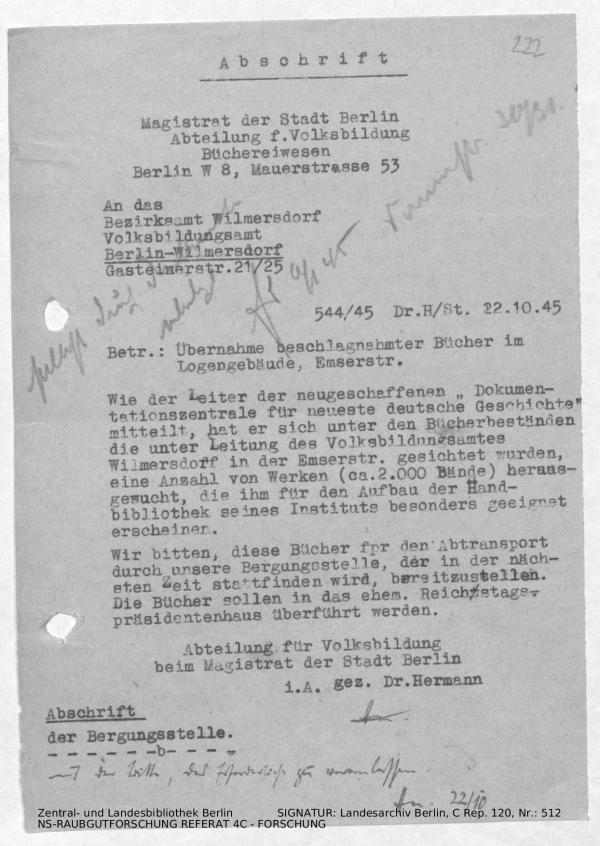 Landesarchiv Berlin, C Rep. 120 Nr. 512, Bl. 222