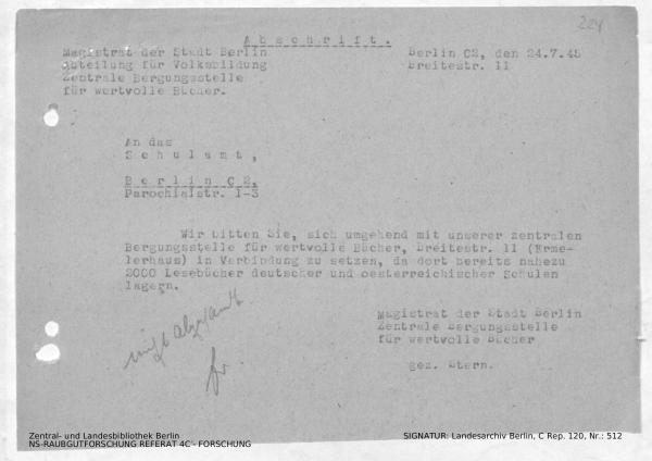 Landesarchiv Berlin, C Rep. 120 Nr. 512, Bl. 224