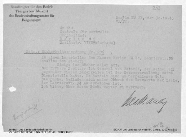 Landesarchiv Berlin, C Rep. 120 Nr. 512, Bl. 232