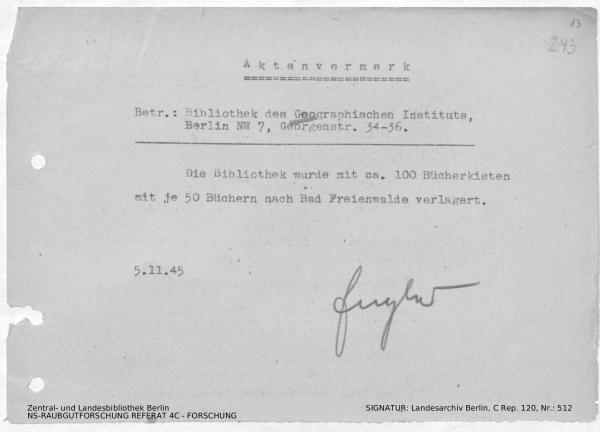 Landesarchiv Berlin, C Rep. 120 Nr. 512, Bl. 243