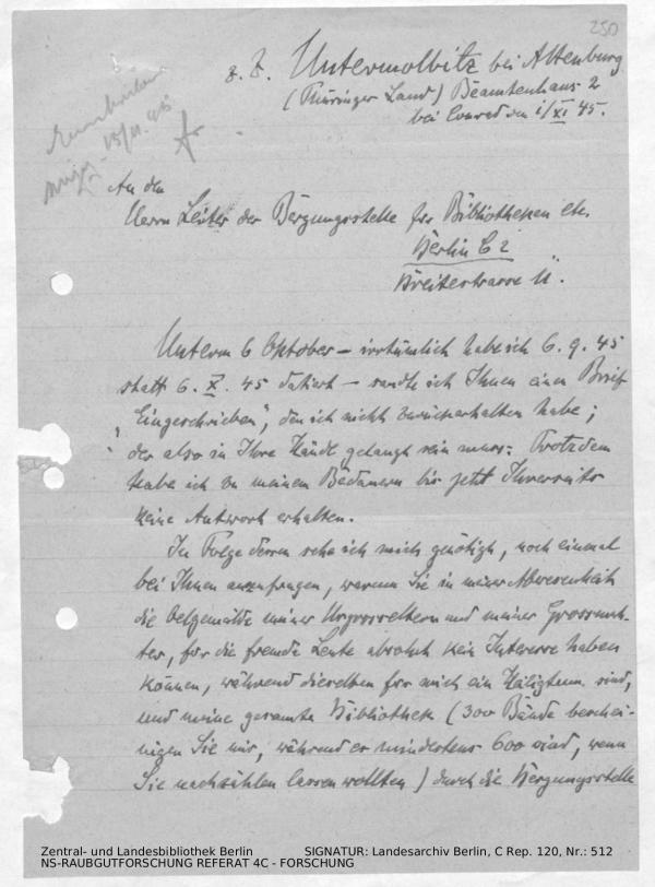 Landesarchiv Berlin, C Rep. 120 Nr. 512, Bl. 250