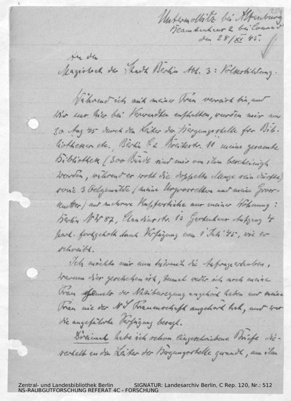 Landesarchiv Berlin, C Rep. 120 Nr. 512, Bl. 254