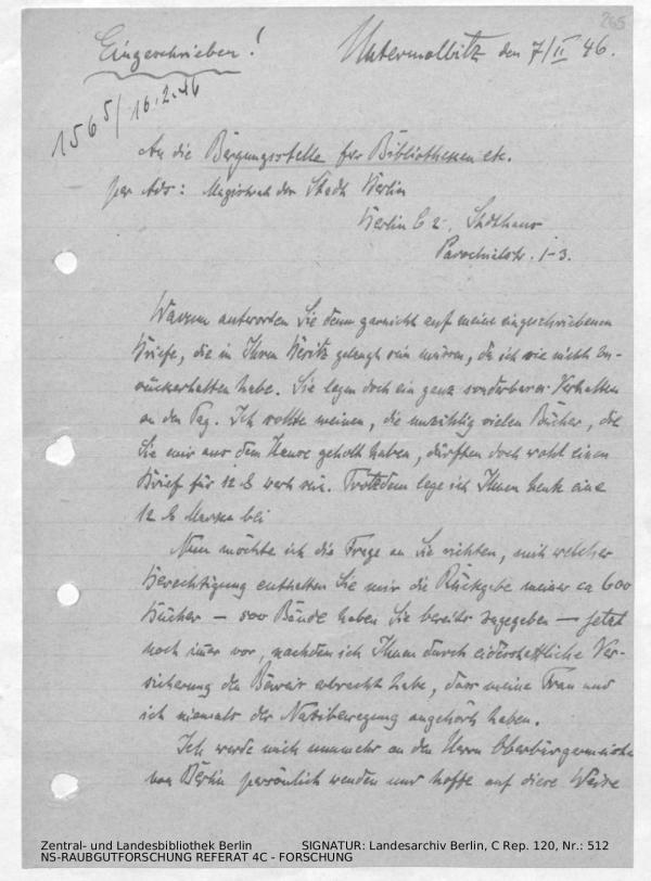 Landesarchiv Berlin, C Rep. 120 Nr. 512, Bl. 265