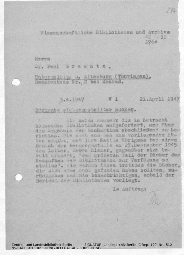 Landesarchiv Berlin, C Rep. 120 Nr. 512, Bl. 277