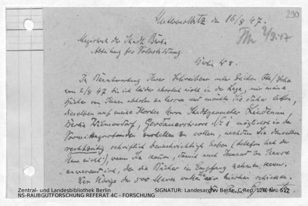 Landesarchiv Berlin, C Rep. 120 Nr. 512, Bl. 290