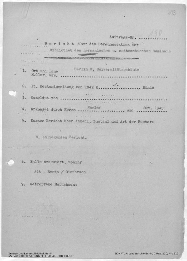 Landesarchiv Berlin, C Rep. 120 Nr. 512, Bl. 303