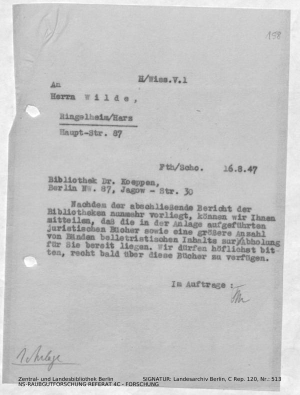 Landesarchiv Berlin, C Rep. 120 Nr. 513, Bl. 158