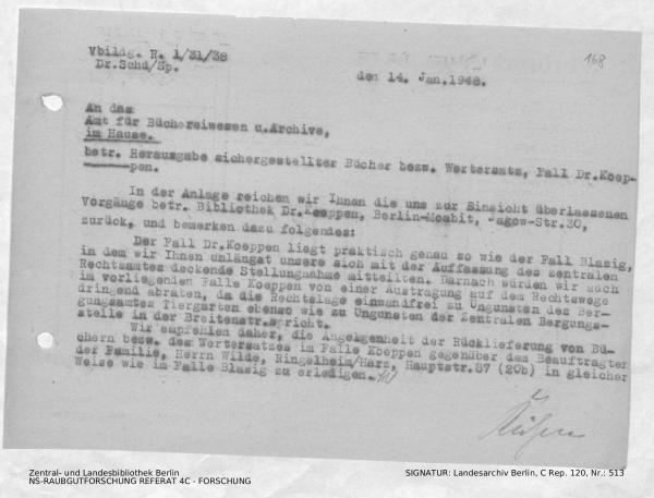 Landesarchiv Berlin, C Rep. 120 Nr. 513, Bl. 168