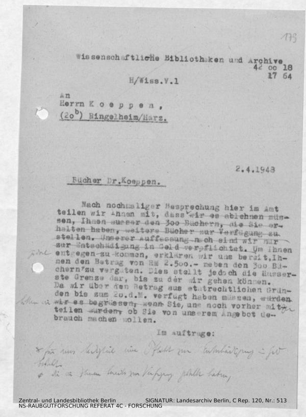 Landesarchiv Berlin, C Rep. 120 Nr. 513, Bl. 179