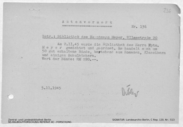 Landesarchiv Berlin, C Rep. 120 Nr. 513, Bl. 236