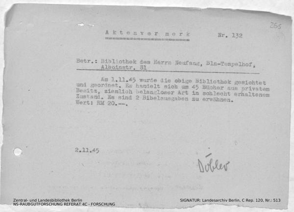 Landesarchiv Berlin, C Rep. 120 Nr. 513, Bl. 265