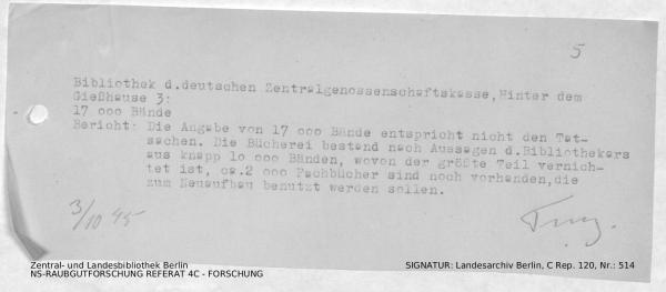 Bibliothek der Deutschen Zentralgenossenschaftskasse