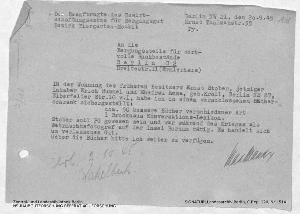 Landesarchiv Berlin, C Rep. 120 Nr. 514, Bl. 108