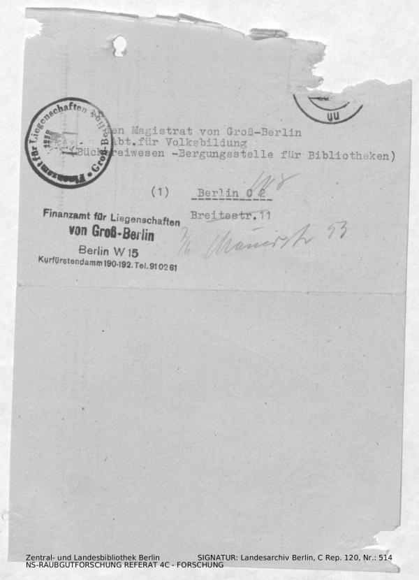 Landesarchiv Berlin, C Rep. 120 Nr. 514, Bl. 131