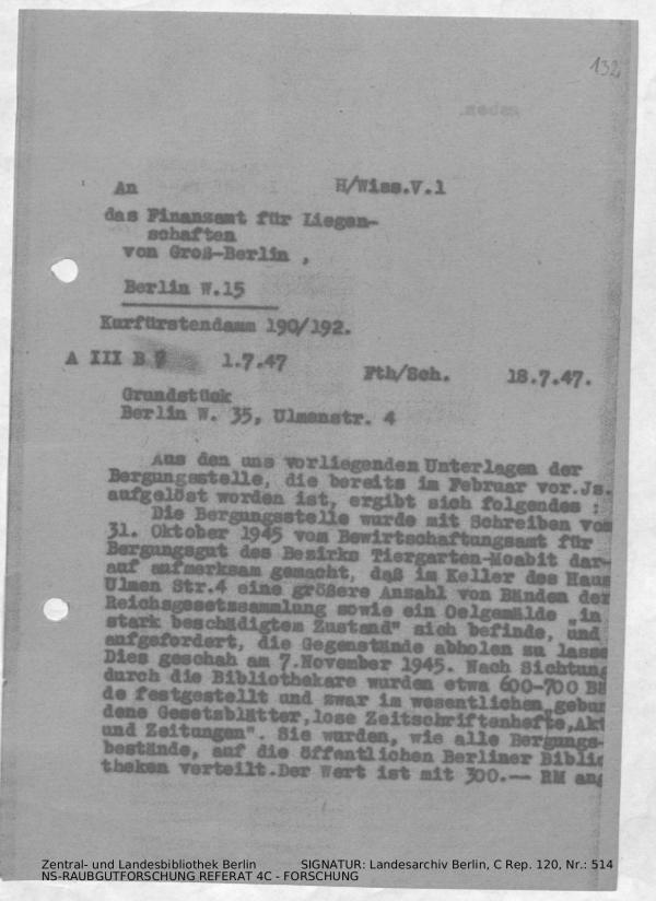 Landesarchiv Berlin, C Rep. 120 Nr. 514, Bl. 132