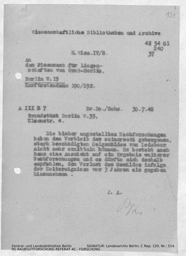 Landesarchiv Berlin, C Rep. 120 Nr. 514, Bl. 139