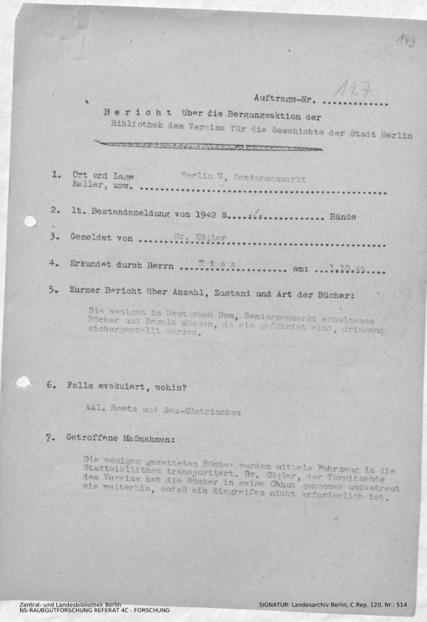 Landesarchiv Berlin, C Rep. 120 Nr. 514, Bl. 149