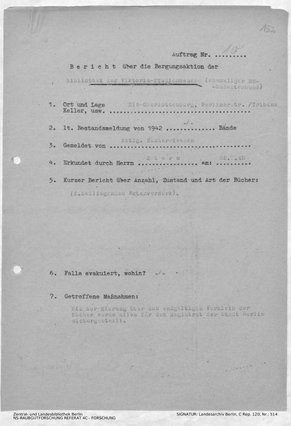 Landesarchiv Berlin, C Rep. 120 Nr. 514, Bl. 152