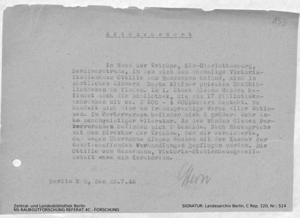 Landesarchiv Berlin, C Rep. 120 Nr. 514, Bl. 153
