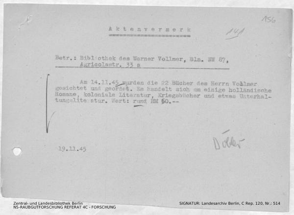Landesarchiv Berlin, C Rep. 120 Nr. 514, Bl. 156