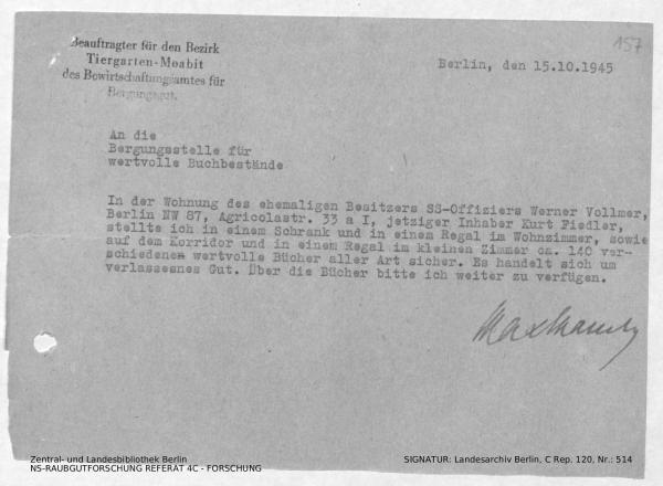 Landesarchiv Berlin, C Rep. 120 Nr. 514, Bl. 157