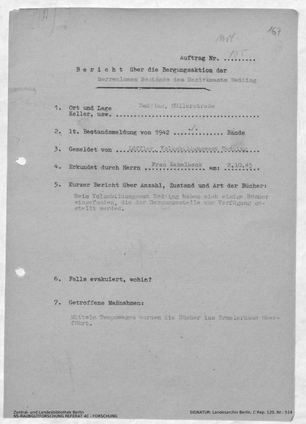 Landesarchiv Berlin, C Rep. 120 Nr. 514, Bl. 167