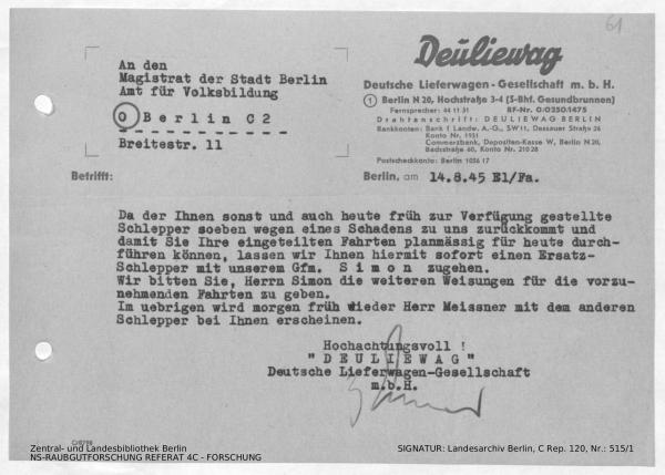 Landesarchiv Berlin, C Rep. 120 Nr. 515/1, Bl. 61