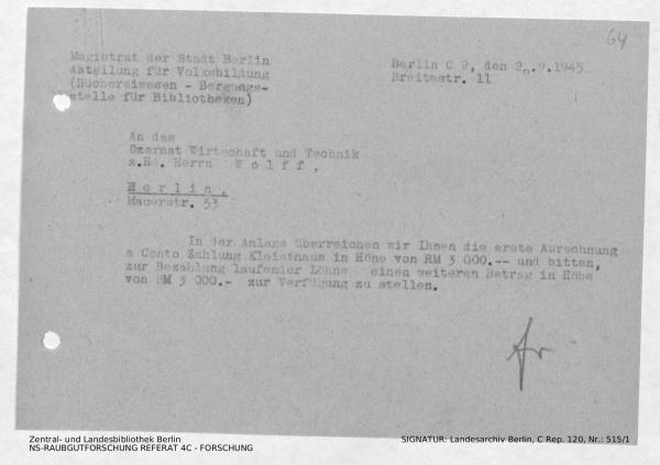 Landesarchiv Berlin, C Rep. 120 Nr. 515/1, Bl. 64
