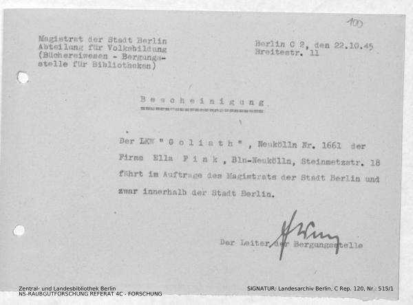 Landesarchiv Berlin, C Rep. 120 Nr. 515/1, Bl. 100