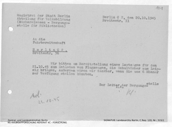 Landesarchiv Berlin, C Rep. 120 Nr. 515/1, Bl. 101