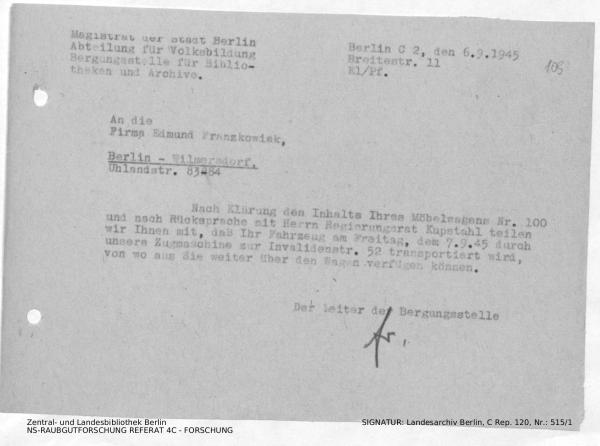 Landesarchiv Berlin, C Rep. 120 Nr. 515/1, Bl. 105