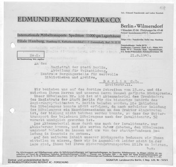 Landesarchiv Berlin, C Rep. 120 Nr. 515/1, Bl. 108