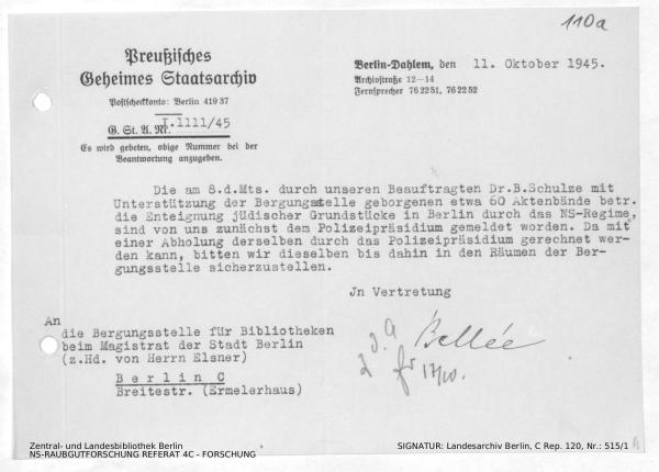 Landesarchiv Berlin, C Rep. 120 Nr. 515/1, Bl. 110a