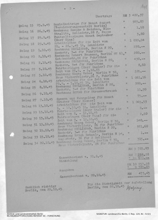 Landesarchiv Berlin, C Rep. 120 Nr. 515/1, Bl. 141