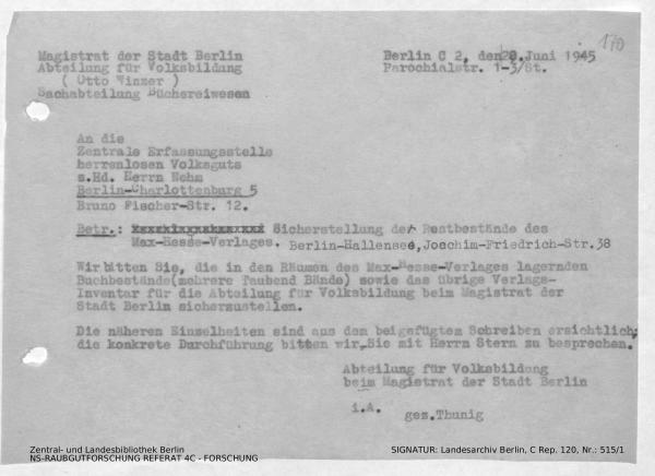 Landesarchiv Berlin, C Rep. 120 Nr. 515/1, Bl. 169