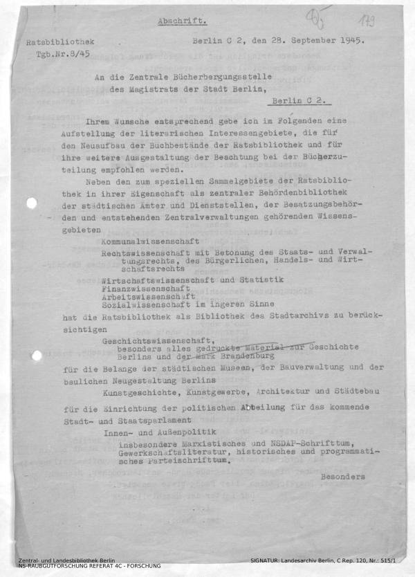 Landesarchiv Berlin, C Rep. 120 Nr. 515/1, Bl. 179