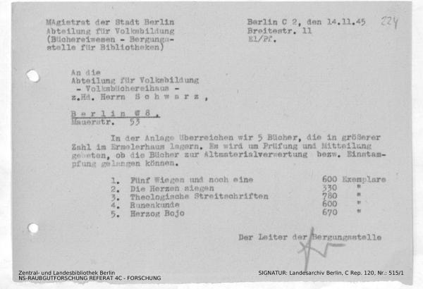 Landesarchiv Berlin, C Rep. 120 Nr. 515/1, Bl. 224
