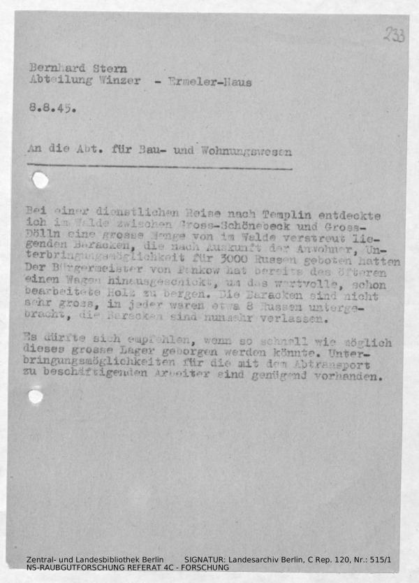 Landesarchiv Berlin, C Rep. 120 Nr. 515/1, Bl. 233
