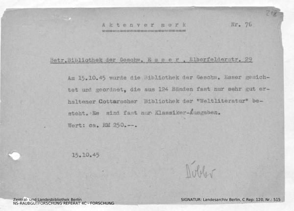 Landesarchiv Berlin, C Rep. 120 Nr. 515, Bl. 218